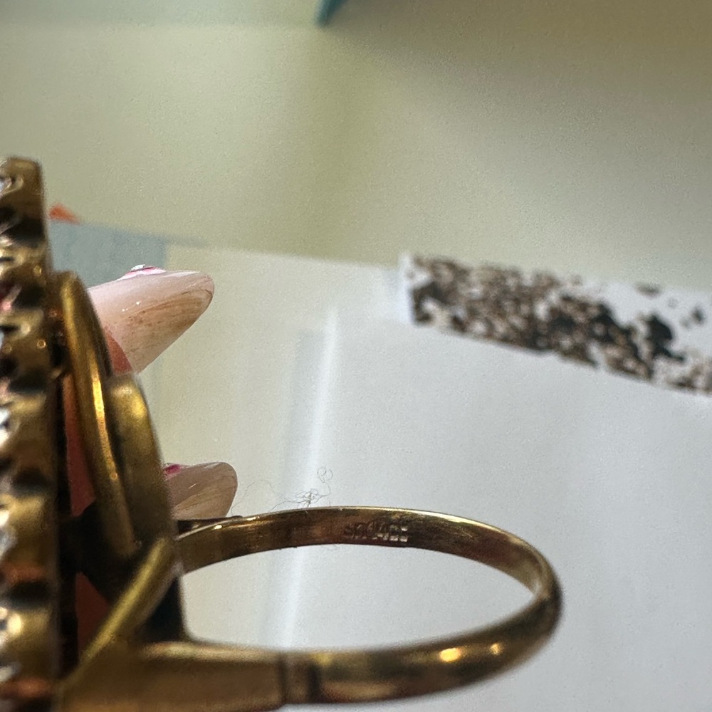 💎Antique 💎Bohemian Garnet Ring 14k - Picture 3 of 8